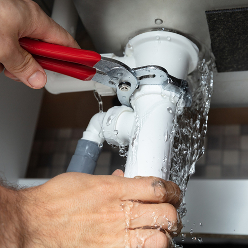 plumbing image of water pipe an wrench